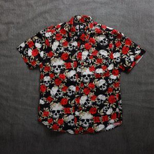 WXYZ Men's shirt with collar and skull prints